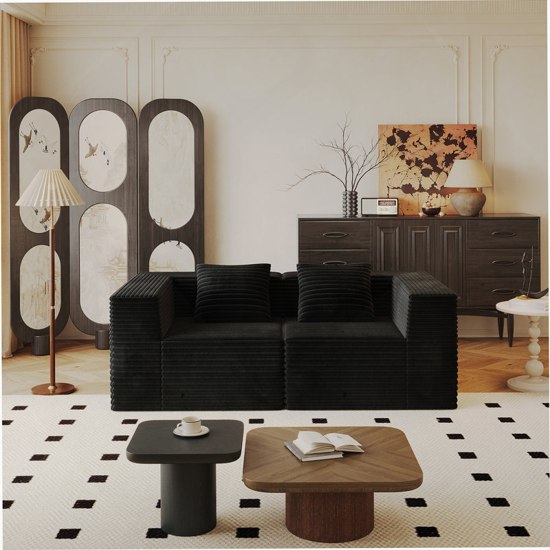 Modular Sectional Couches For Living Room With Deep Seat, L-Shape Cloud Sofa Couch, High Density Memory Foam, Boneless Upholstered Couches, Easy Assembly