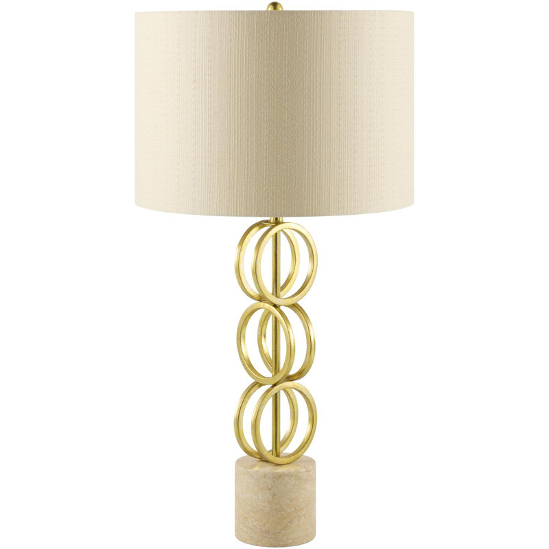 Parham Table Lamp, Beige, Gold/Beige