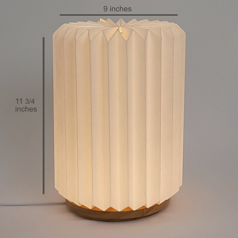 Lampe de table Drissia, H 11,5 po x l 8,5 po x P 8,5 po