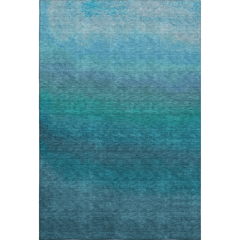 Premium Machine Washable Ariel Ombre Rug, Rectangle 3' x 5'