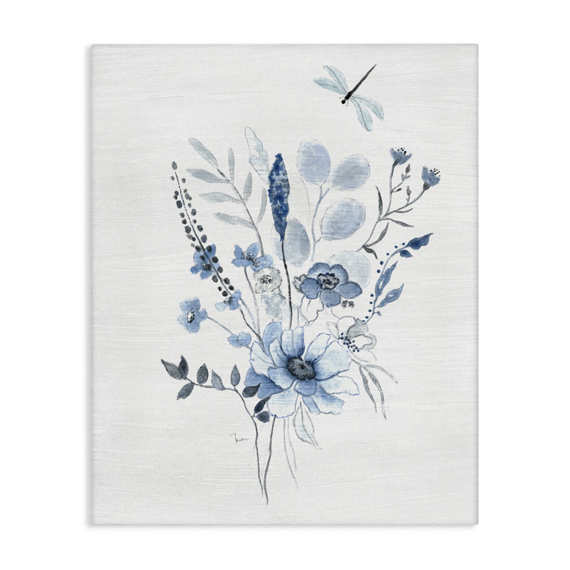 «Soft Soft Wildflowers», art mural sur toile par Janet Tava, H 30 po x l 24 po
