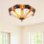 Plafonnier encastré 3 lumières Classic Tiffany - Vitrail et fer forgé
