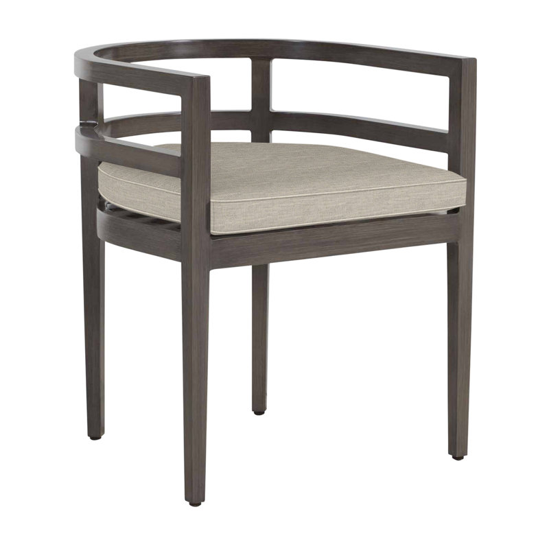 Chaise avec accoudoirs en aluminium Santa Barbara, Trépointe, Lin colombe Sunbrella