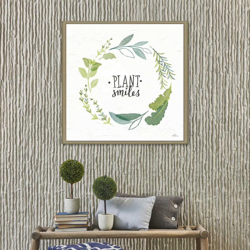 Fine Herbs II - reproduction d'art textuel sur toile, H 18" x l 18" x P 1", Toile tendue