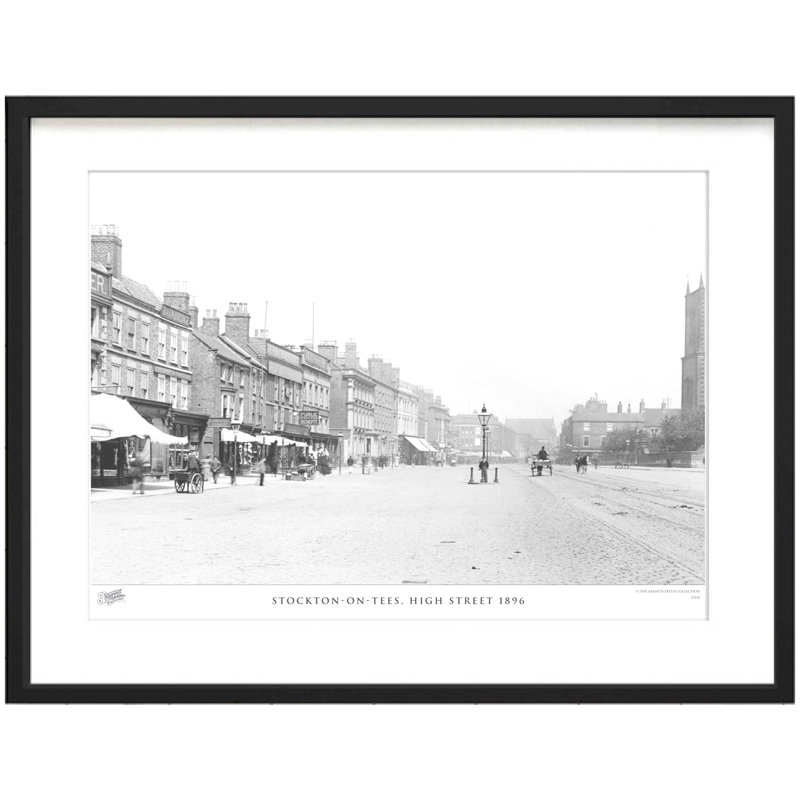 Stockton On Tees, High Street 1896 - Single Picture Frame Print, 60cm H x 80cm W x 2.3cm D