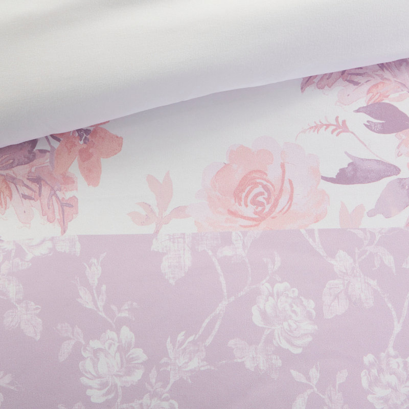 Ensemble de housse de couette à motif floral à motif cachemire romantique romantique