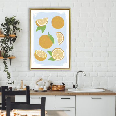 Cadre flottant Pastel Summer Oranges, design par Martina Pavlova