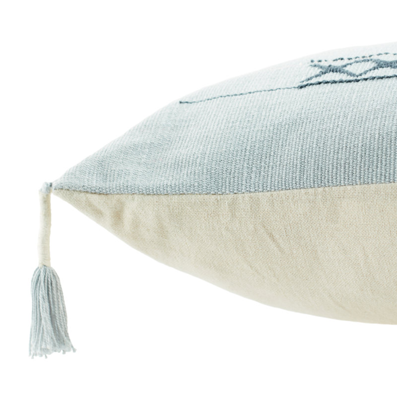 Leaah Tassels Cotton Reversible Throw Pillow, Pillow Cover Only - No Insert