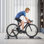 Entraîneur de vélo, résistance à 6 niveaux, roues de 26 à 29 po et 700C, support stationnaire magnétique pliable pour vélo d'intérieur avec brochette à dégagement rapide et bloc de rehausse de roue avant pour vélos de route