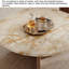Table basse ronde en marbre de style italien italien
