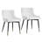 Set Of 2 Modern Faux Leather And Metal Side Chair-1885159305