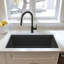 Évier de cuisine 33 po à cuve simple encastrable en quartz