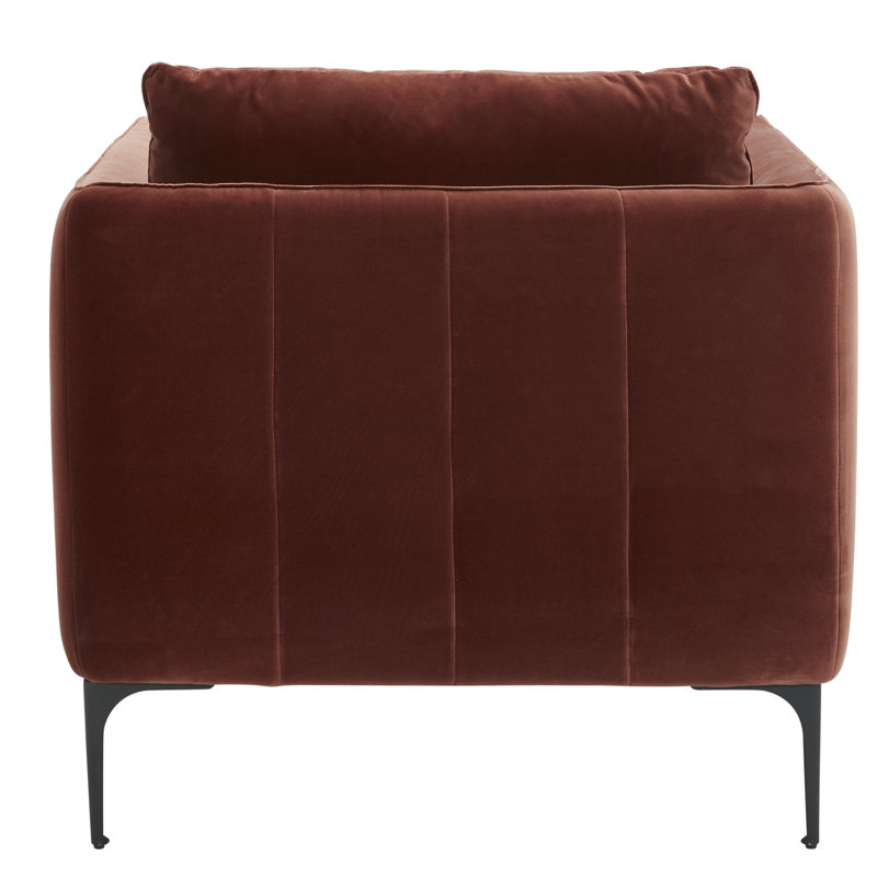 Fauteuil Rae (ensemble de 2), Velours brun rougeâtre Falkirk