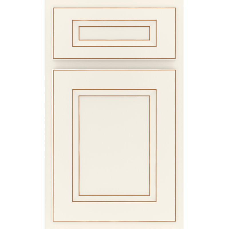 Dwelling Lanning Door Sample, Maple, Chalk w/Caramel Glaze