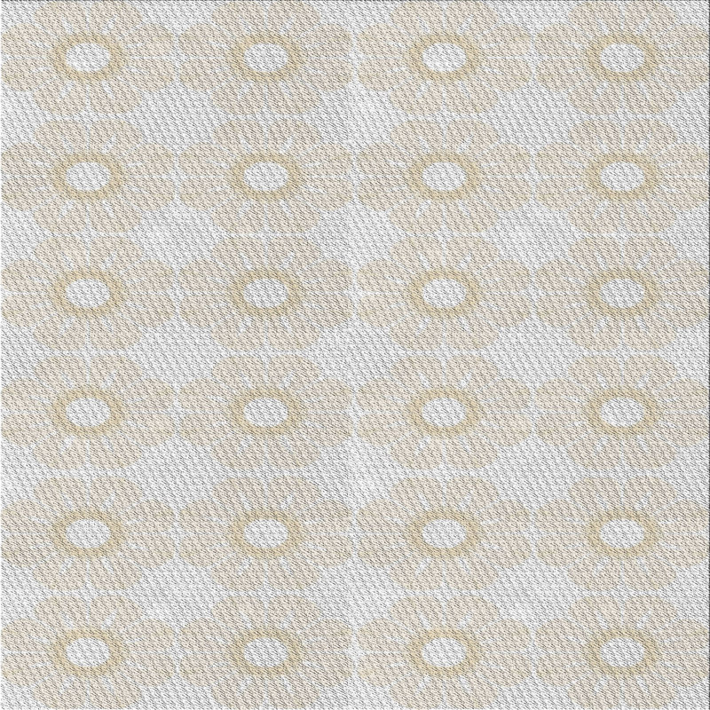 Tapis crème/gris tissé à la machine, Carré 8 pi