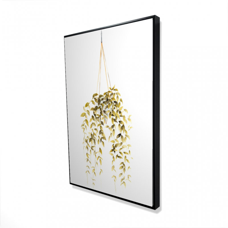 Plante suspendue - Toile botanique florale pour le décor du salon, H 37,25 po x l 25,25 po