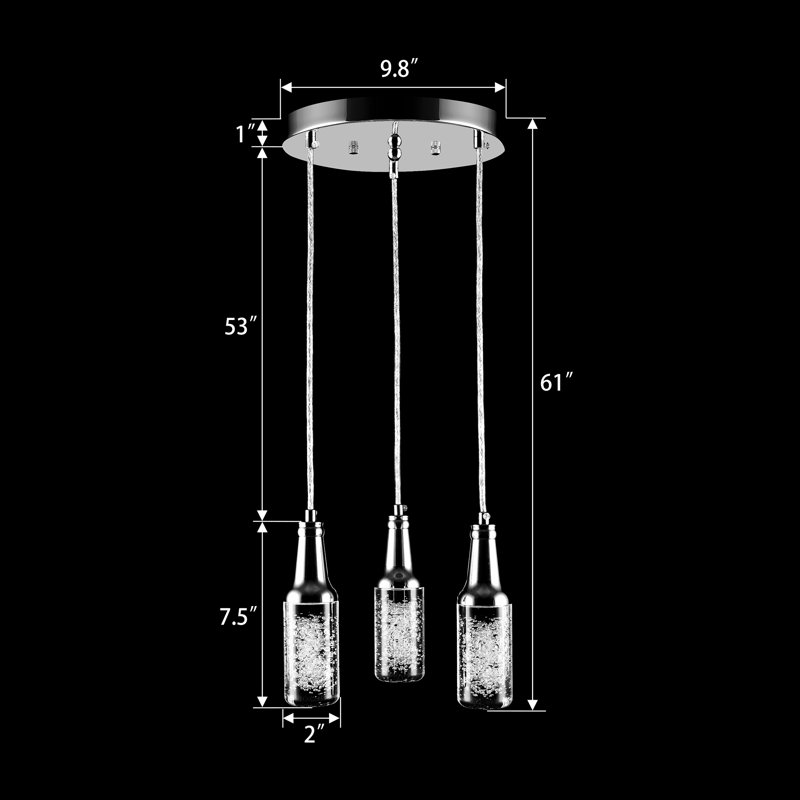 Caskie 3 - Light LED Cluster Pendant