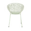 De 2 chaises de salle à manger d'extérieur - Structure en fer et en plastique, conception perforée, 23,63 po de profondeur, 21,76 de largeur, 9,7 lb, assemblage requis