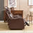 72.04" W Top Genuine Leather Power Reclining Loveseat With Adjustable Headrest, Built-In Cup Holders, Console, USB & Wireless Charging(Set Of 2)-377512433