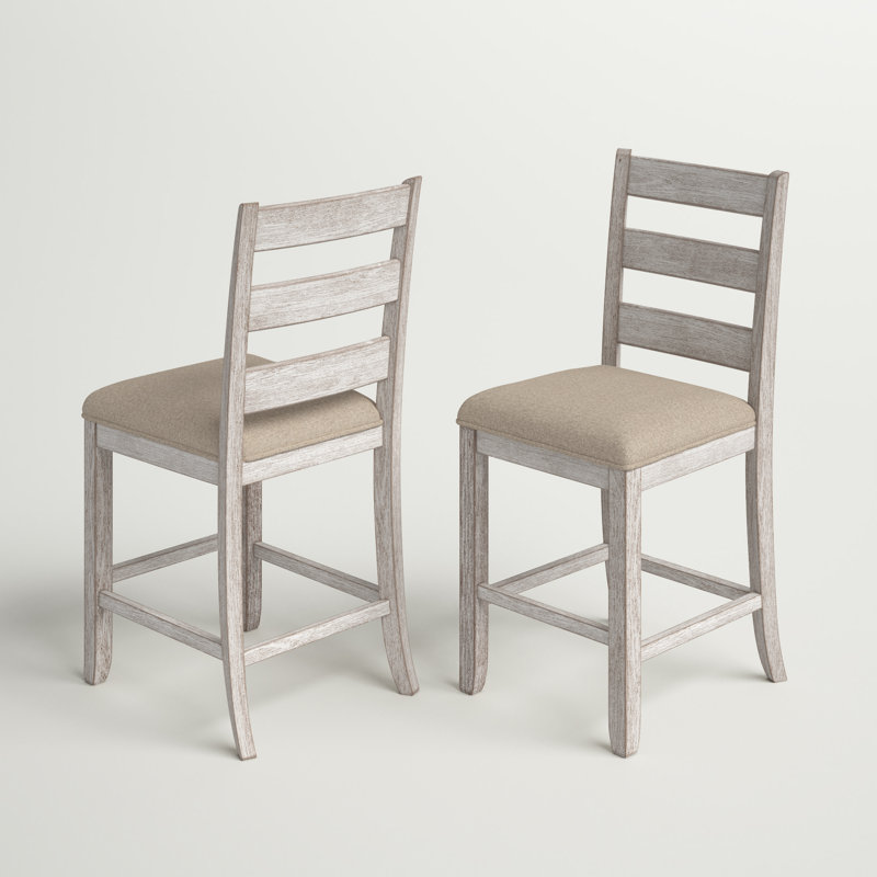 Somerville Upholstered Counter Stool with Solid Wood Frame
