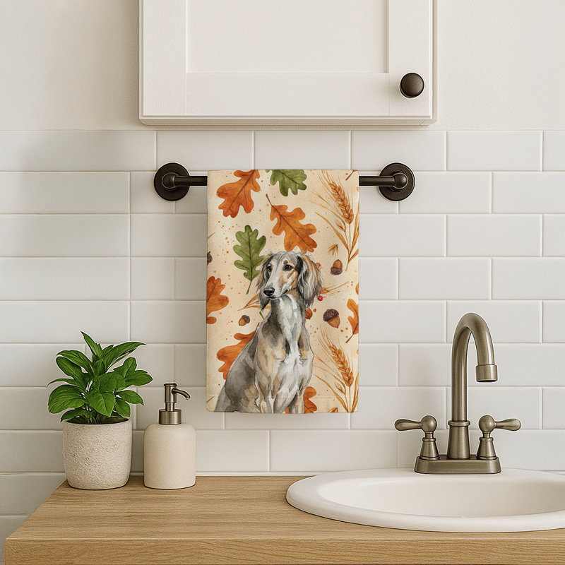 Heirloom Fall Kitchen Towel, Grizzle Saluki