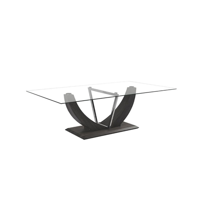 Table basse Inouye, Argent/Noir
