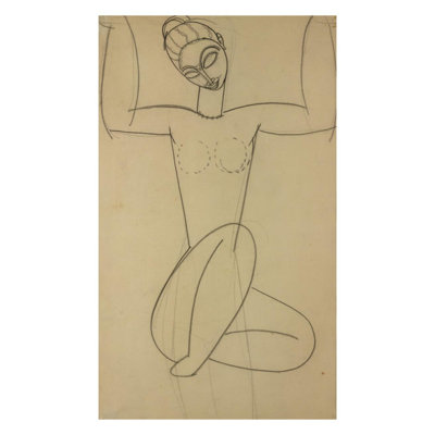 «Caryatid assis» par Amedeo Modigliani - estampe numérique