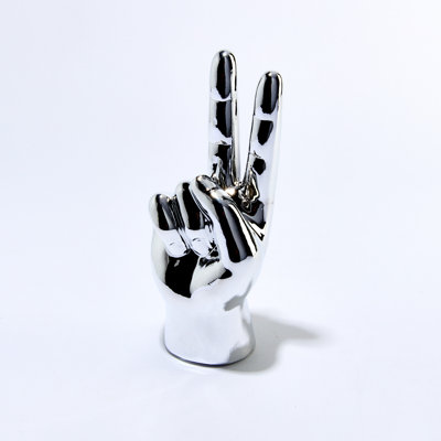 Chandresh Peace Sign Table Figurine