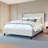 Charlton Home® Modern Upholstered Platform Bed With Wingback Headboard with Solid Wood Legs-549203071