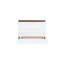 Armoire de lit escamotable complète avec tiroir de rangement et station de charge, port USB, cadre de lit escamotable en pin massif pour bureau à domicile, studio ou chambre d'amis, noyer blanc