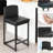 Bar Stools Set, Modern Counter Height Bar Stools with Back and Footrest, Faux Leather Upholstered Barstools Chairs for Kitchen Island Dining Room Bar-178803591-178803585