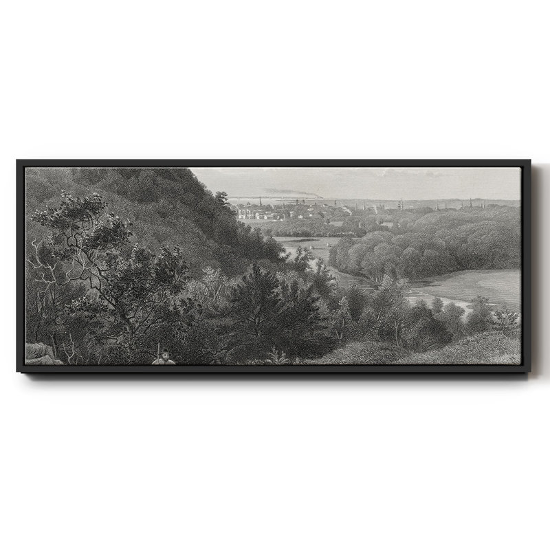East Rock, New Haven, toile encadrée, H 12 po x l 30 po