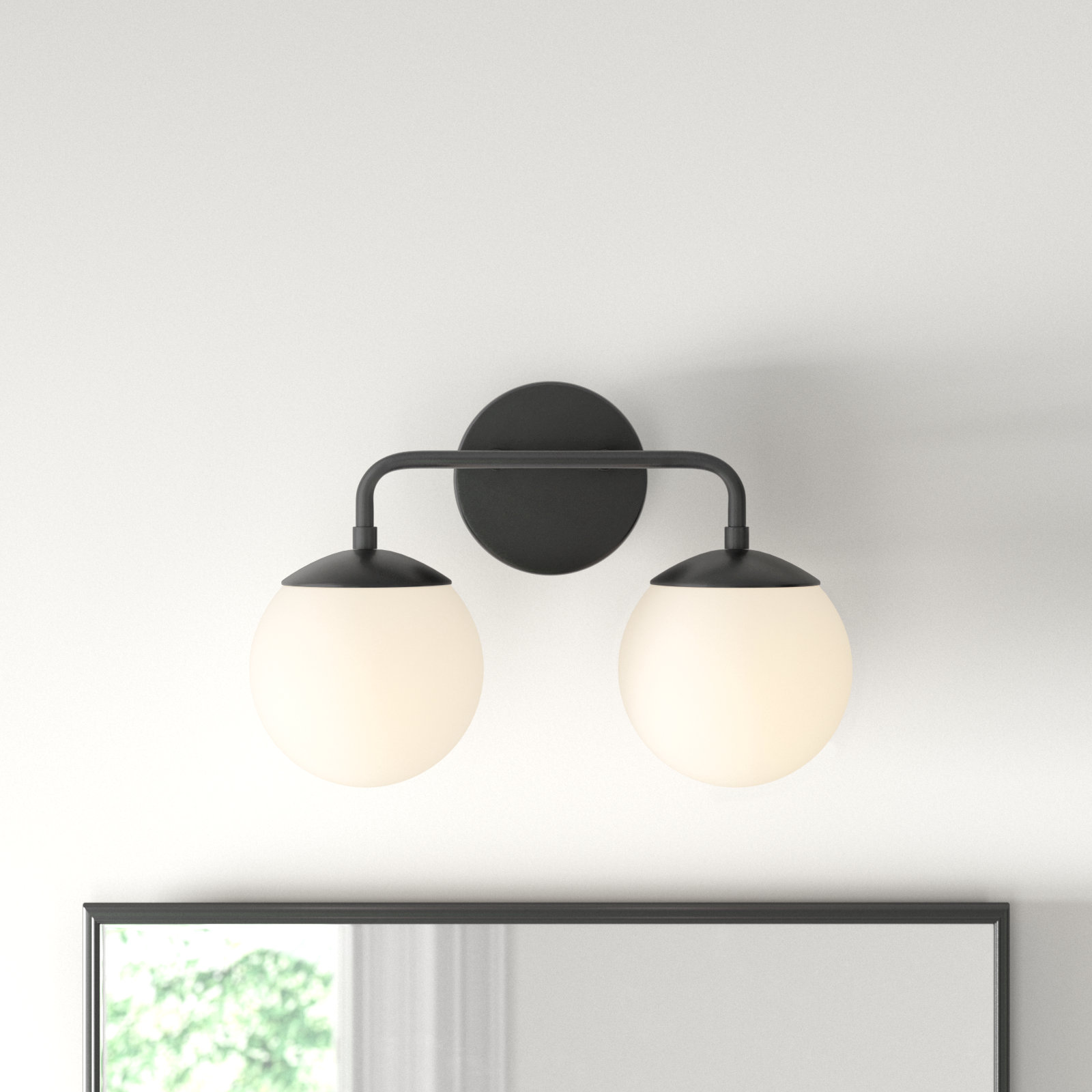 Kobie 2 Light Dimmable Vanity Light, Black