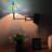 Tiffany Sconce Lamp Swing Arm Blue Stained Glass Saini Pull Chain Switch LED Bulb 13”W*8”D*15”H