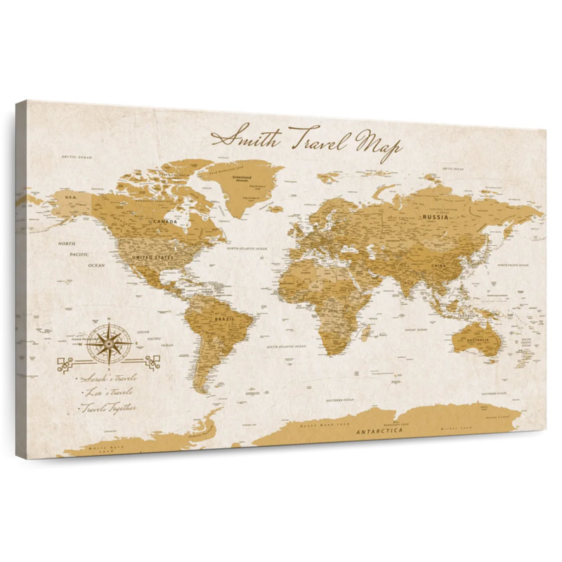 Pin de voyage personnalisé Amitabh World, H 20 po x l 30 po, Oui