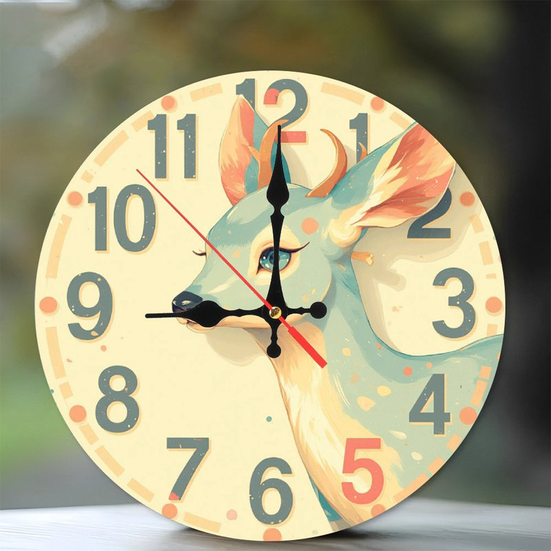 Adorable horloge de cerf