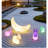 19 Inch High 16 Colors Glow Rabbit Shape Lamp， Solar Powered Integrated Led Color Changing Outdoor Light With Remote Control