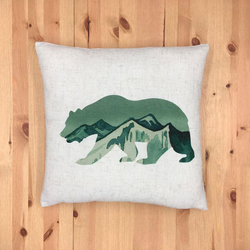 Coussin Rocky Mountain Bear, Plumes