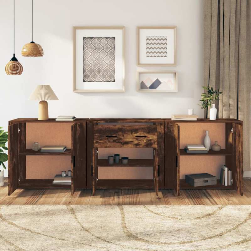 Tonalea Display Cabinet, Smoked Oak
