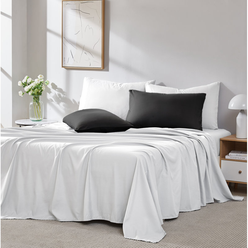 Deux taies d'oreiller en microfibre Eldon par Southshore Fine Linens, Noir, Taies d'oreiller pour grand lit