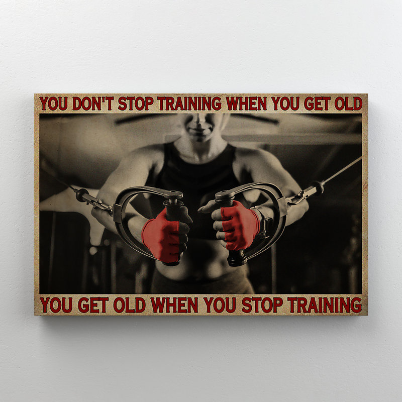 «Lady Doing Gym Hard», impression sur toile tendue, H 24 po x l 36 po x P 2 po