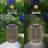 Outdoor Solar Lanterns Patio Decorative Floor Lights Aluminum Braided Rope Lantern with Handle,Brown,15.8 Inches-119745573-119745572