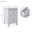  2-Drawer Solid Wood Nightstand, Stylish End Table for Bedroom and Living Room, White