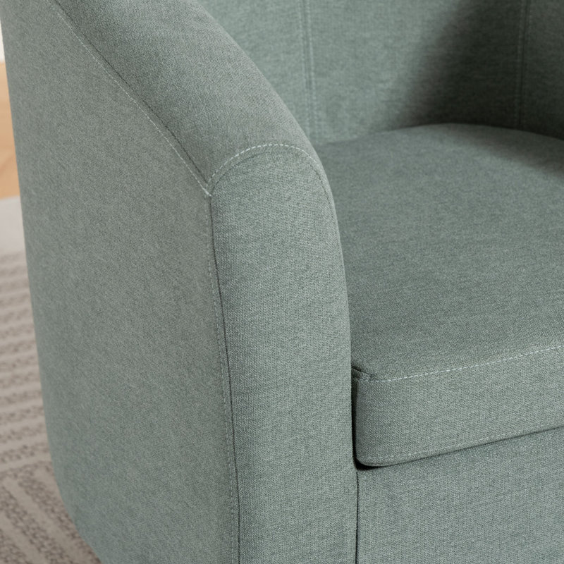 Tafara Upholstered Armchair, Duck Egg