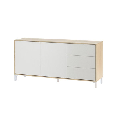 Highboard Concord, Modern Sideboard With 2 Doors, 3 Drawers, Living Room Buffet, Tv Cabinet