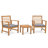 Rafiel Wood 2 - Person Patio Conversation Set with Cushions-1197628427