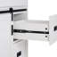 Meuble-lavabo simple 30 po avec lavabo, meuble-lavabo de ferme avec comptoir en céramique et porte de grange coulissante, 2 tiroirs, blanc