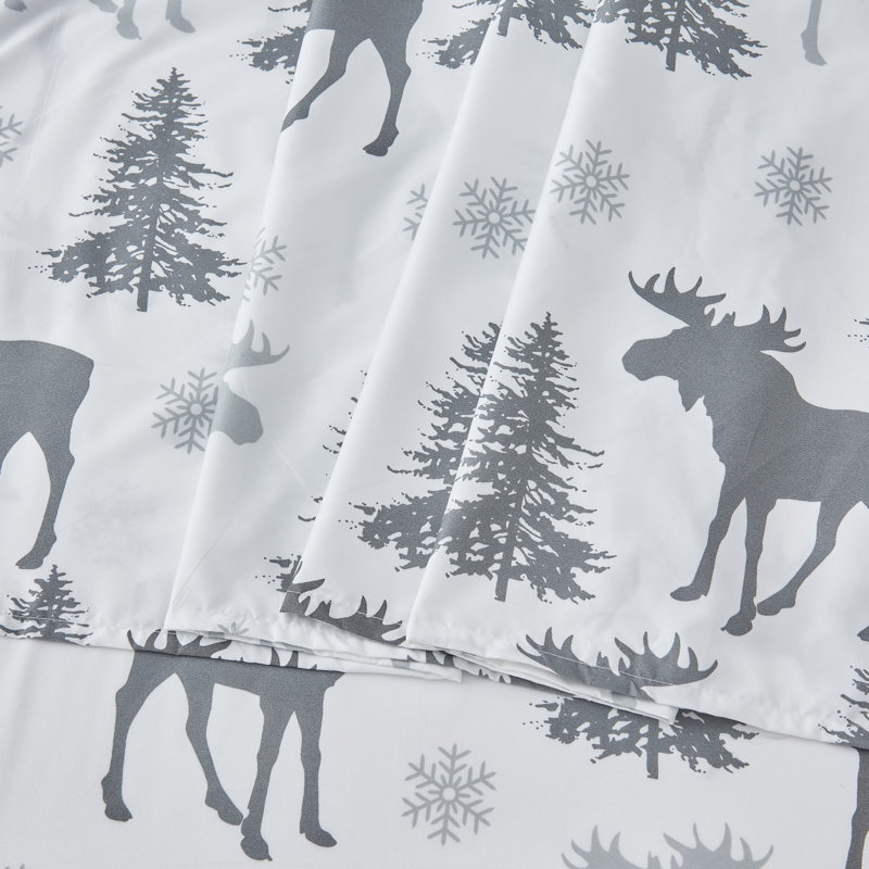 Ultra Soft Lodge Printed Microfiber Sheet Set, Lodge - Moose, Full