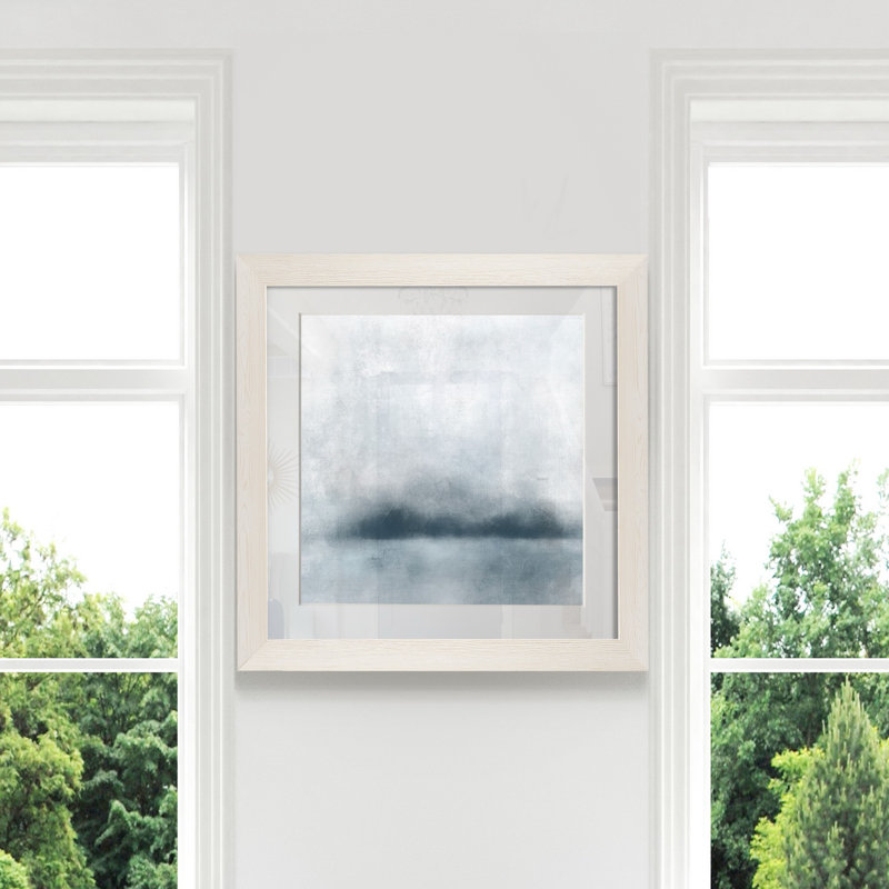 « Quiet Fog II », impression sur papier, H 31,5 po x l 31,5 po x P 1,5 po, Cadre blanc