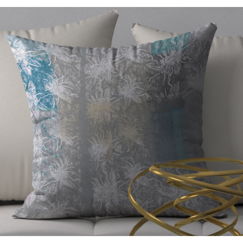 Floral Reversible Throw Pillow, 18" x 18"